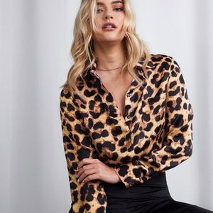 Meghan Shirt in Leopard XLE the label - NEW